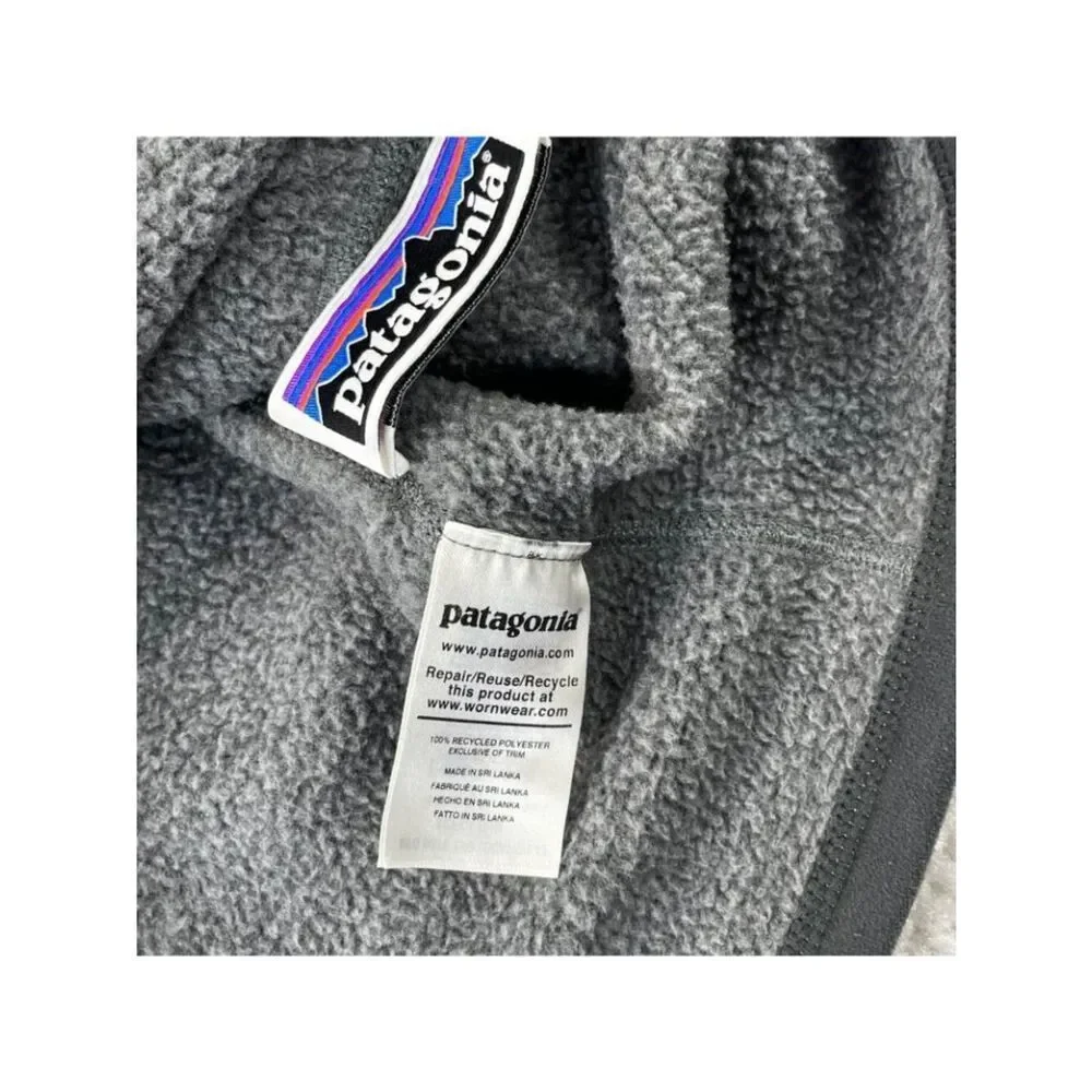Patagonia Better Sweater 1/4 Zip Pullover Gray Youth Kids Girls 14/XL